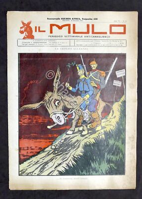 Satire - Newspaper Il Mulo - Weekly Periodical - Year VI No. 52 - 1912