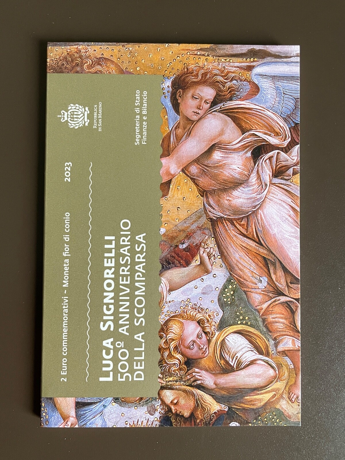Coffret BU 2 euro SAINT MARIN SAN MARIINO 2023 500 ans mort de Luca Signorelli