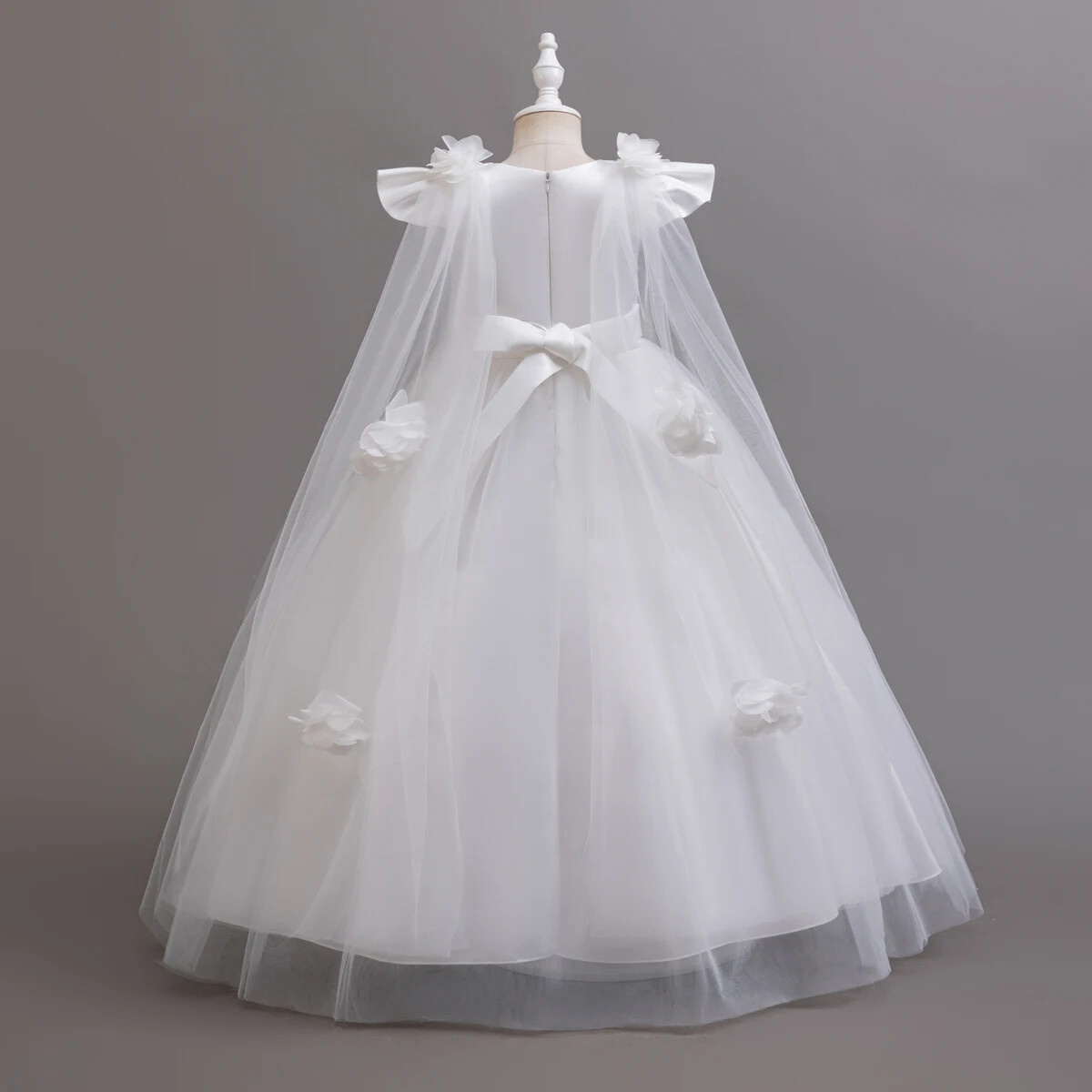 New Flower Girl Dresses for Wedding Guest Kids White Lace Formal Party Gown  | eBay