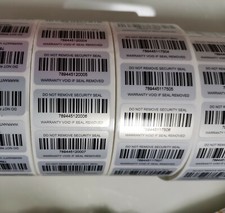 Qty 2500 Warranty Void If Removed Security Tamper Proof Residue Sticker 1.5 x.75