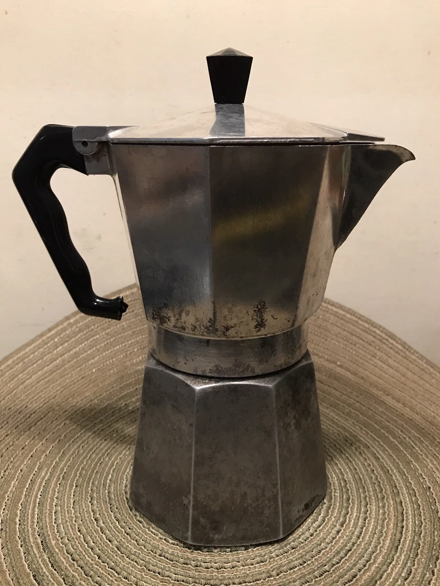 Antique Retro Old World Type Italian Espresso Maker Metal Pot Coffee #321  (Q)