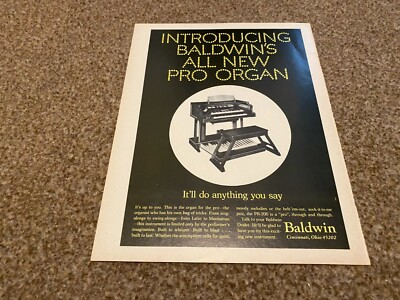 MAGAZINWERBUNG 11X8 BALDWINS PRO-200 ORGELN