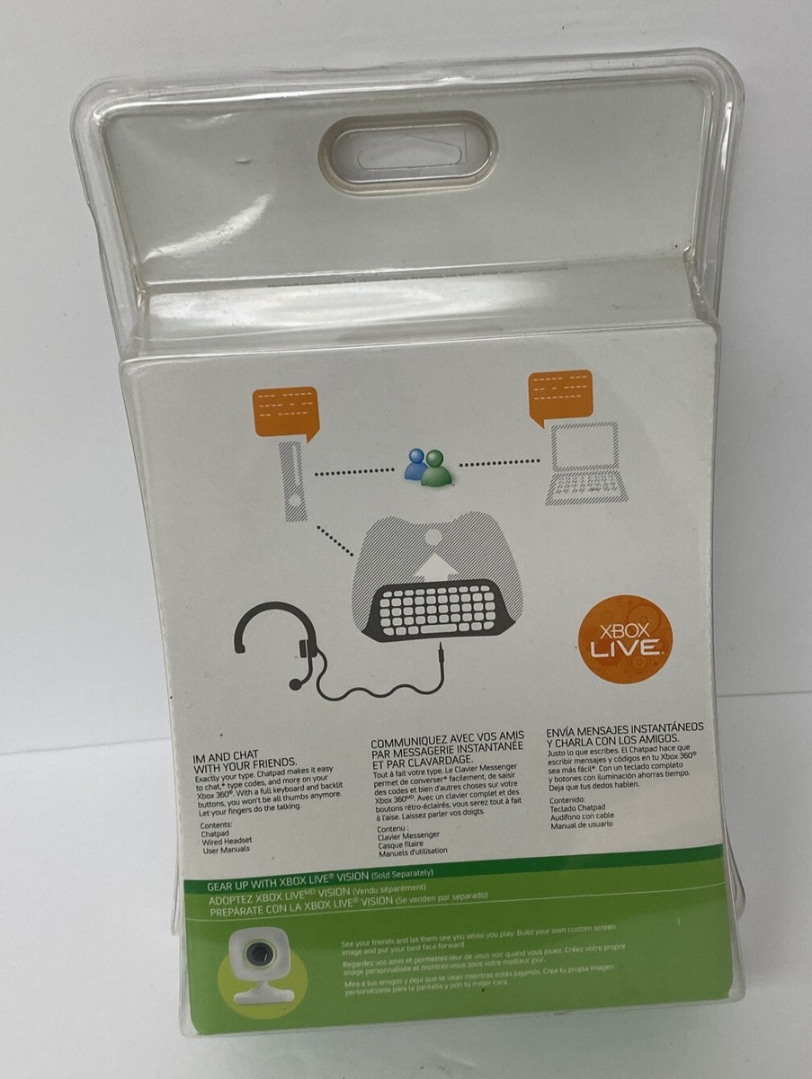 Official Microsoft Xbox 360 Headset & Keyboard Messenger Kit