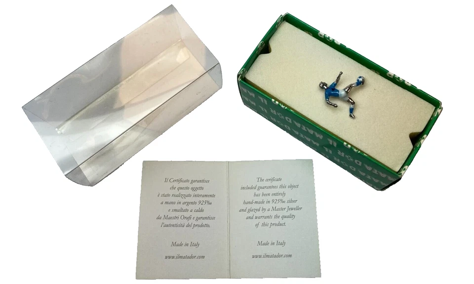 Spilla in Argento 925% S.S.C. Napoli calcio idea regalo per uomo e ragazzo - Immagine 2 di 2