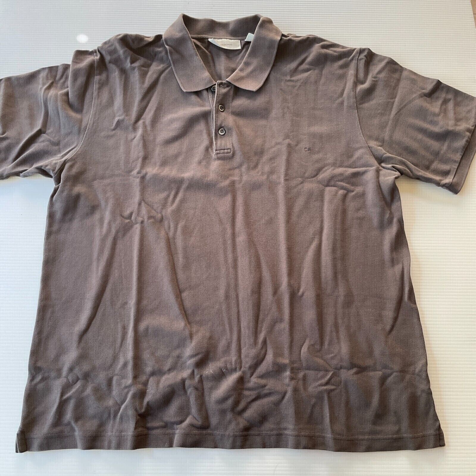 Country Road Men's XL Brown Logo Collared Polo Shirt Casual Fashion