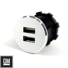 Billet Dual Usb Power Outlet 12v Volt Fits Gm Chevy Buick Hot Rod Custom Street