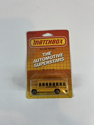 Brand New Vintage 1987 Matchbox The Automotive Superstars MB-47 School Bus