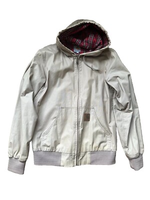 Carhartt Wip Active Jacket Beige with Plaid Interior Size Small | eBay