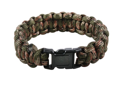 YZOTEK 5-in-1 Survival Armband Aus Paracord - Mit Kompass, Feuerstein, Pfeife, Schaber Für Outdoor Abenteuer