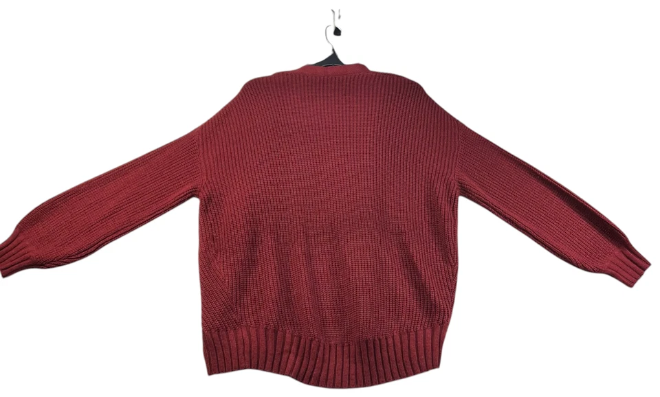 Cárdigan suéter Wild Fable para mujer talla XL rojo manga larga frente abierto Foto 2 de 4