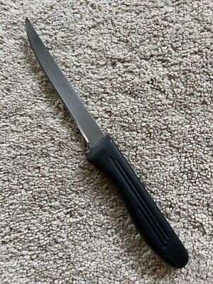 Cartini 5  Plain Edge Stainless Steel Fillet / Utility Knife BLACK