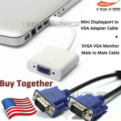 Mac Mini Displayport Dp Thunderbolt To Vga Adapter 6ft Svga Vga