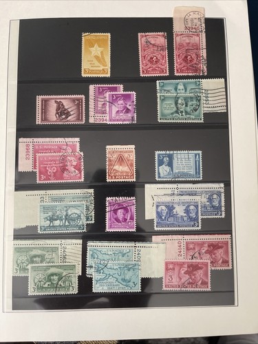 Lindner Album With Over 50 Pages of USA Stamps Mostly With Sheet Numbers - Picture 12 of 24