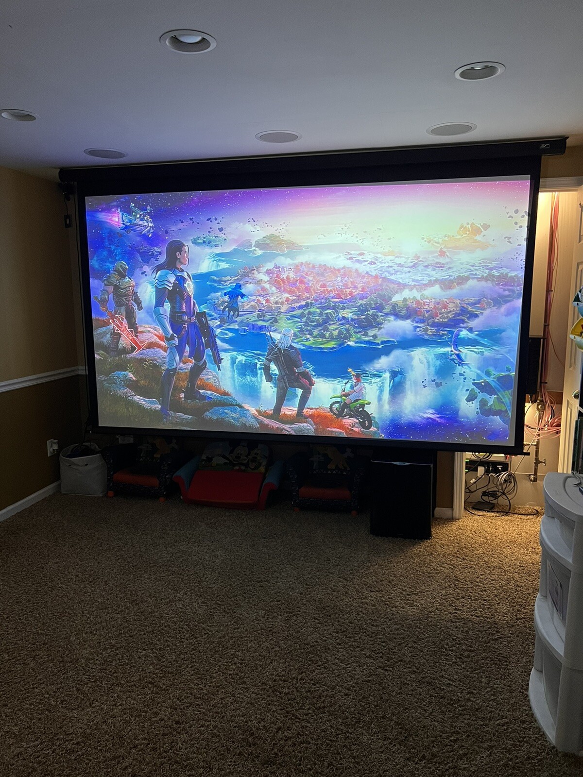 120 “ inch 4K motorized projector screen eBay