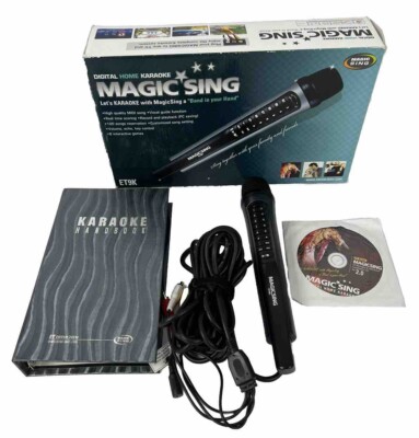 MagicSing ET9K Digital Home Microphone Karaoke Magic Sing with Box & Book CD