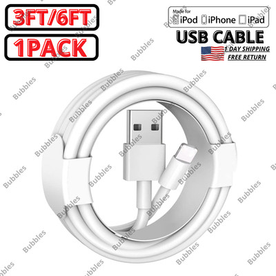 For iPhone 14 13 12 11 Pro Max 8 SE XR iPad USB Charger Data Sync Charging Cable