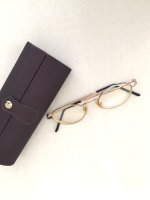 Monarch ACT Titanium Eyeglasses oval gold frames size 46[]21 140 with case