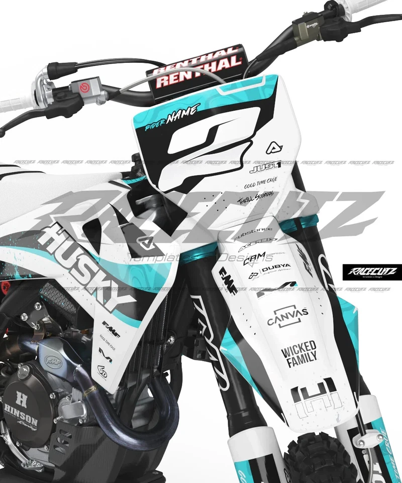 Graphic Kit Vinyl Wrap Decals motocross Husqvarna FC+TC 2025+ (2024 Factory Ed) - Image 3 of 4