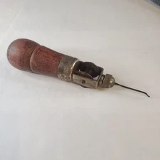 Antique Sewing Awl Leather Stitching Tool 5" Pat. Mar 31, 1903 & Mar 28, 1905