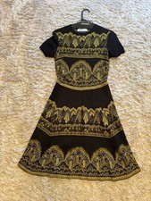 Valentino S Floral Knit Dress Made in Italy Elegant Short Sleeve