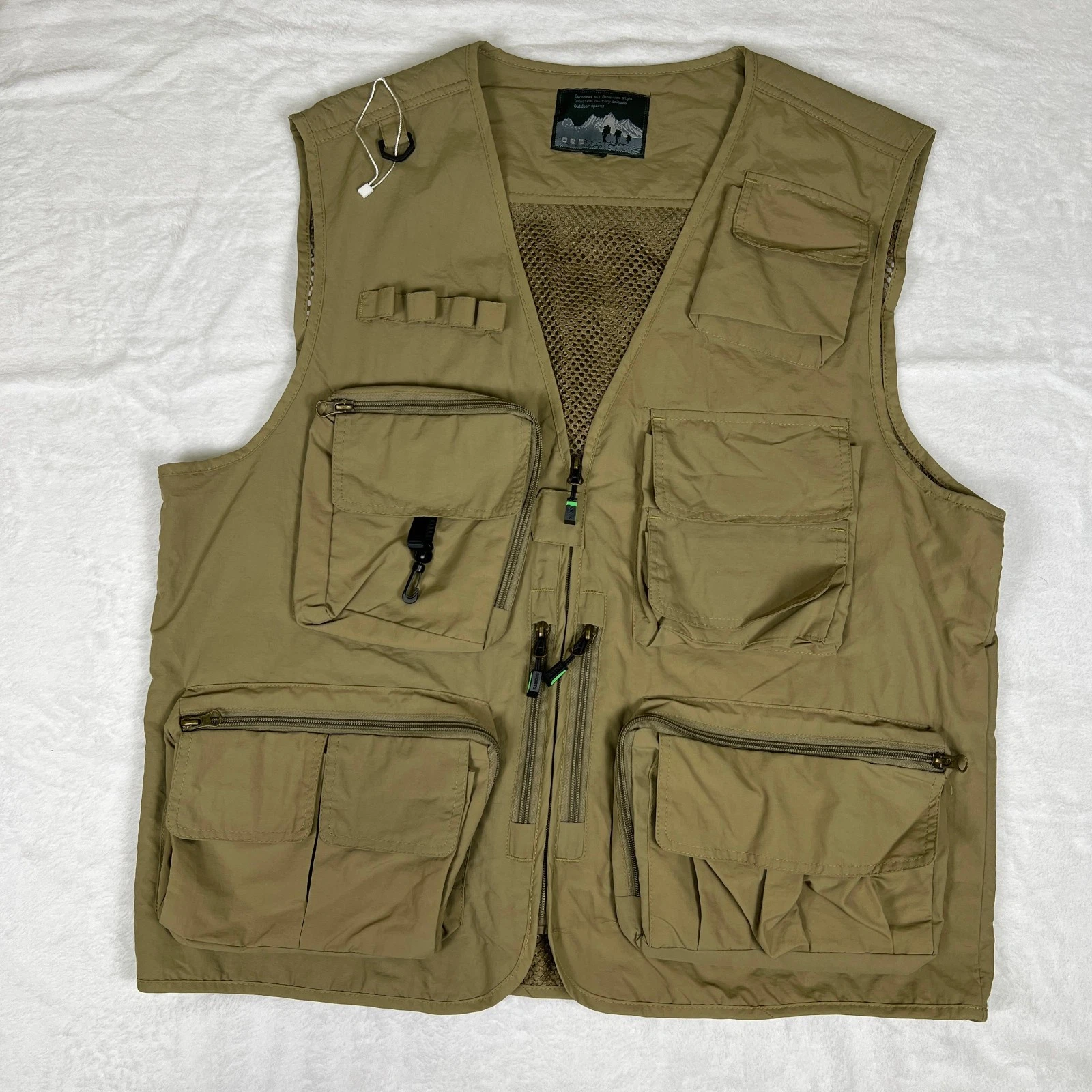 Outdoor Fishing Vest 2XL Quick Dry Lightweight Pockets Removable Back