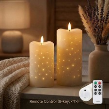 Flickering Flameless Candle with Remote Timer...