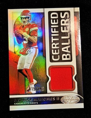 2025 Patrick Mahomes 15/249 Panini Certified Jersey # Match 1/1 Holo Prizm Patch