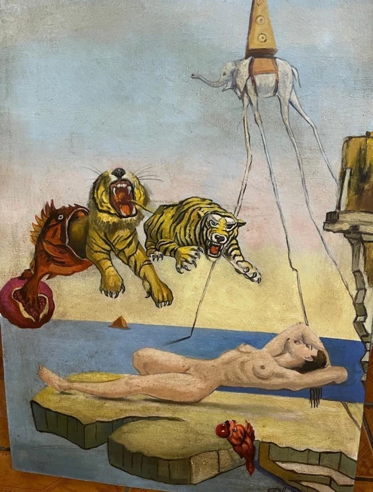 PINTURA AL ÓLEO ARTISTA SALVADOR DALÍ Foto 3 de 4