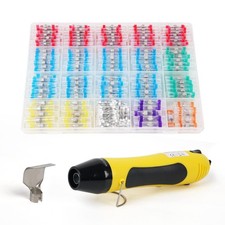 Amliber 400PCS Solder Seal Wire Connectors with Heat Gun, Solder Stick Wire C...