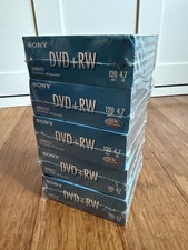 Sony DVD RW 4.7GB 5-Pack Lot of 5 Factory Sealed Blank Media 25 Discs Total