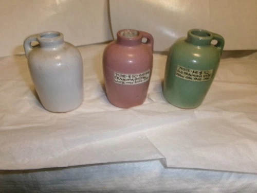 FRANKOMA POTTERY SET OF 3 MINI JUGS 1942