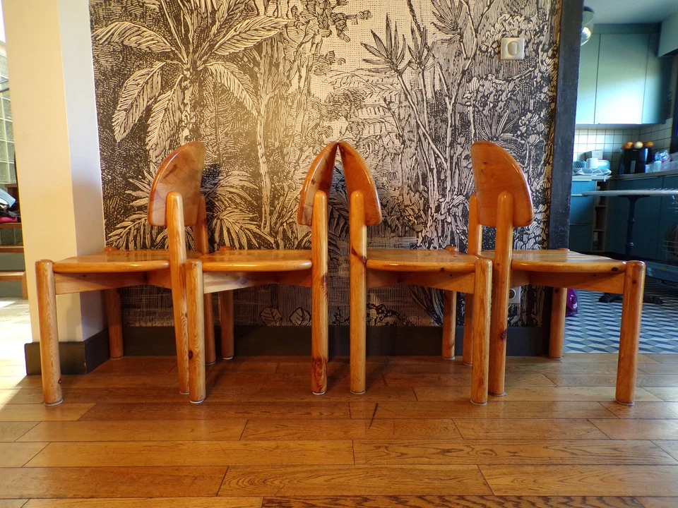 SET 4 CHAISE RAINER DAUMILLER-PIN-DESIGN 60-70-Hirtshals savvaerk-scandinave - Photo 2/4
