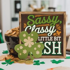 Playful Irish Quote Wooden Plaque St Patricks Day Accent For Living Room Decor