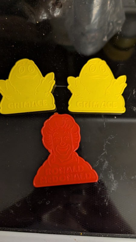 McDonald’s Cookie Cutters one Ronald and two Grimace (3)