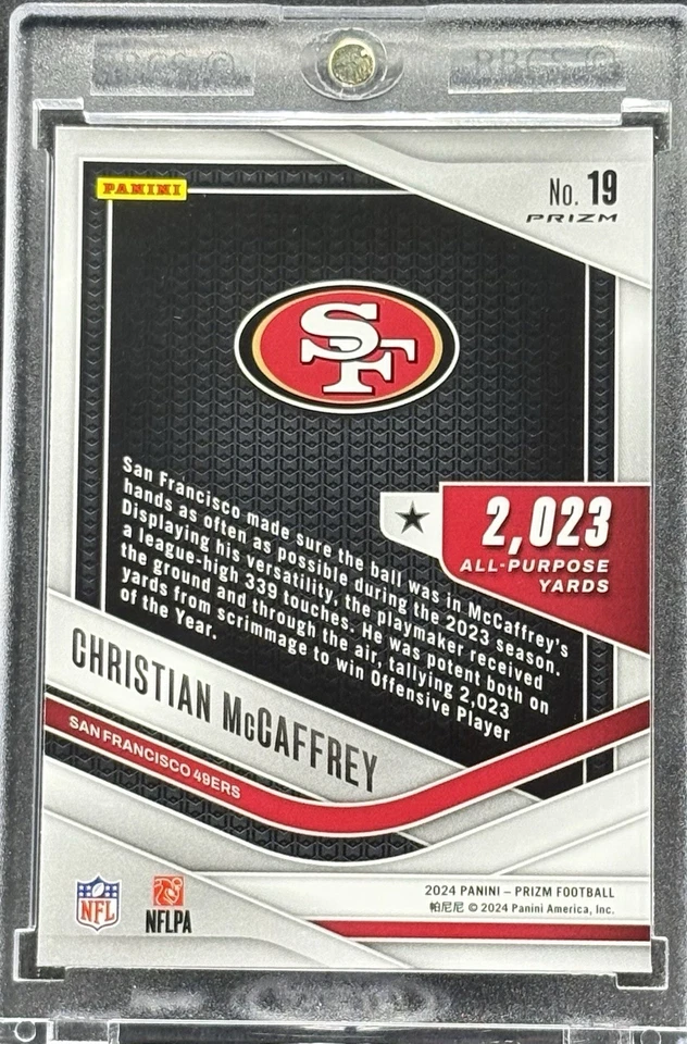 Christian McCaffrey RARE DUAL REFRACTOR INVESTMENT CARD PANINI SSP 49ERS MINT - Image 2 of 2