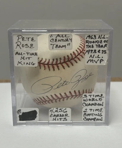 Pete Rose Signed Rawlings NL Baseball Autograph Auto