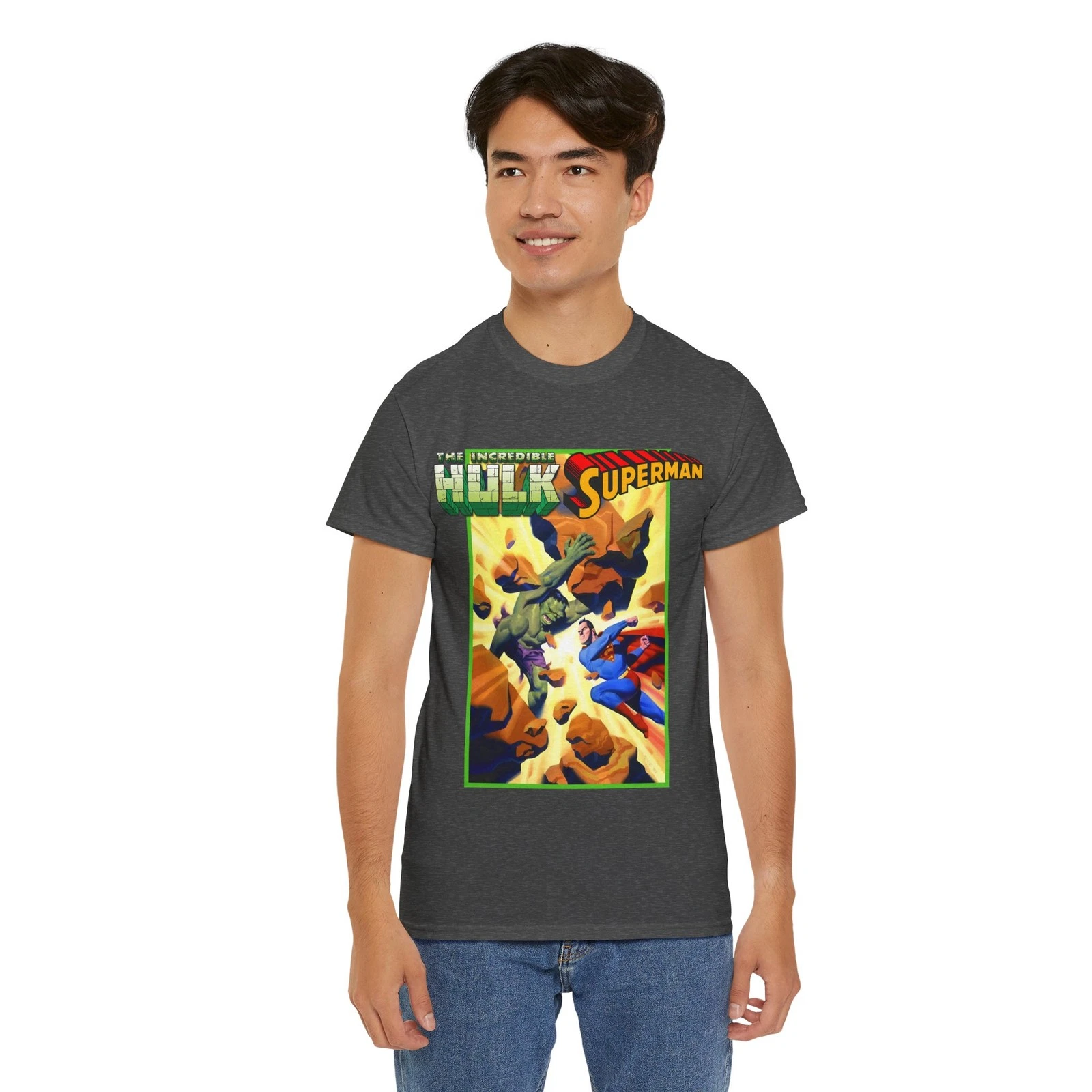 Hulk Vs Superman T-Shirt - Steve Rude Art - DC Comics & Marvel 90s Crossover