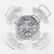 Gray Retractable Bowl Rack White Adjustable Plate Holders  Kitchen Storage