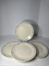 CORELLE  SANDSTONE "COUNTRY VIOLETS"  PATTERN 4 PC. DINNER PLATE SET
