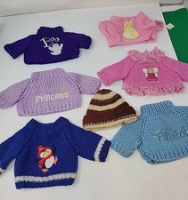 Bear Accessories Set Of 7 Knit Sweaters For Stuffed Animal Bears
