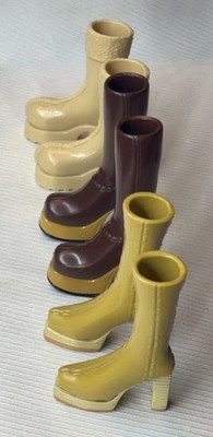 Bratz Shoes Lot Of 3 Pairs Heeled Boots Brown Tan
