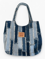 Levi’s Reworked Patchwork Tote Bag | Upcycled Shoulder Bag | Y2K Festival Boho