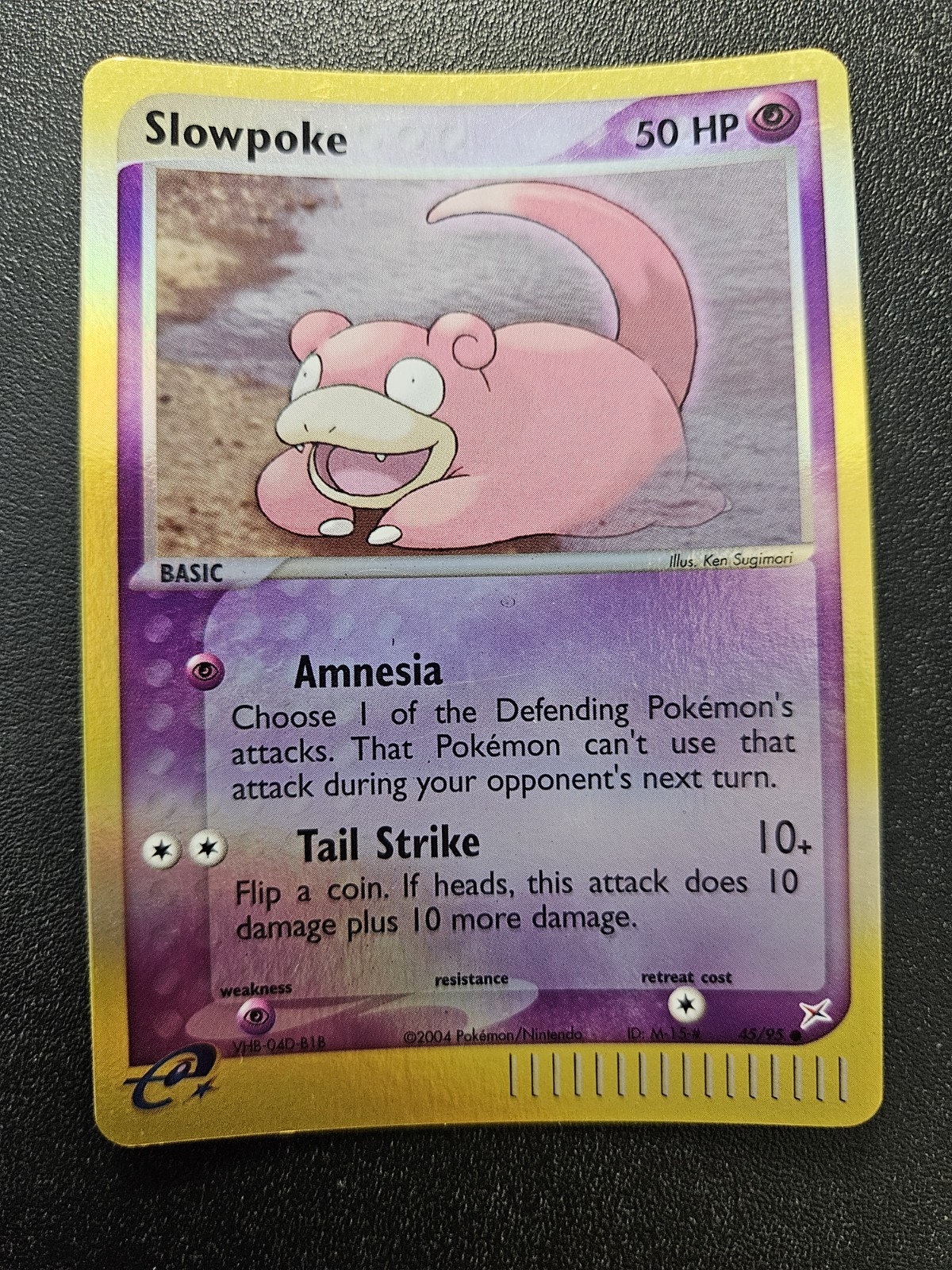 Pokemon EX Team Magma vs Team Aqua Slowpoke Reverse Holo 45/95 EXCELLENT