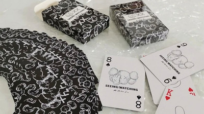 Kaws Seeing / Watching Black Edition Playing Cards Poker Kartenspiel schwarz
