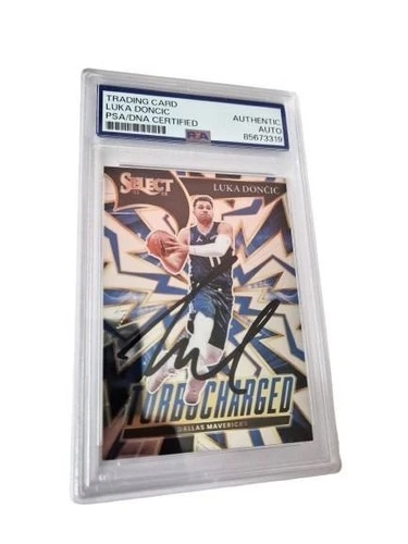 LUKA DONCIC AUTO 2021-22 Panini Select Turbocharged #9 PSA SIGNED AUTOGRAPH