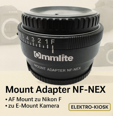   Commlite COMIX CM-NF-NEX Lens Mount Adapter Nikon F zu E-Mount Kamera   NEU