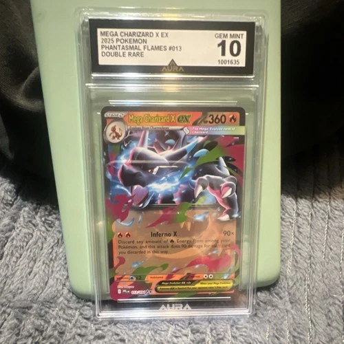 Pokémon Mega Charizard X EX Phantasmal Flames #013 Double Rare Aura 2025 Card
