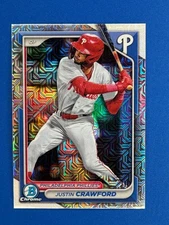2024 Bowman Chrome #BCP-17 Justin Crawford Prospect Mojo Refractor Phillies