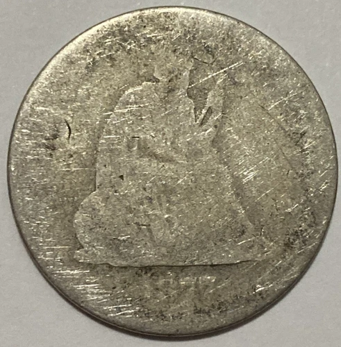 1877 S - Seated Liberty Silver Quarter - Exact Coin Imaged #SL192