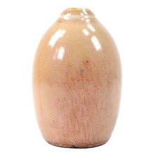 Royal Doulton Stoneware Vase Eggshell Cream with Blush Flambe h8cm Circa 1932